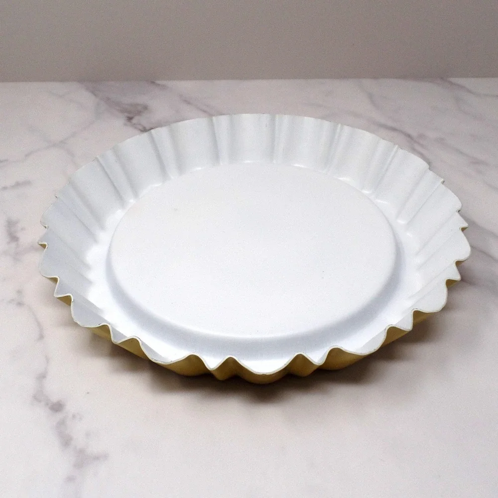 Vintage Nordic Ware Harvest Yellow Flan Pan with Recipe (1970s)